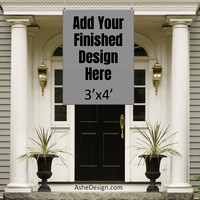 Ashe Design Mockups - Door Banners 3 Feet Wide